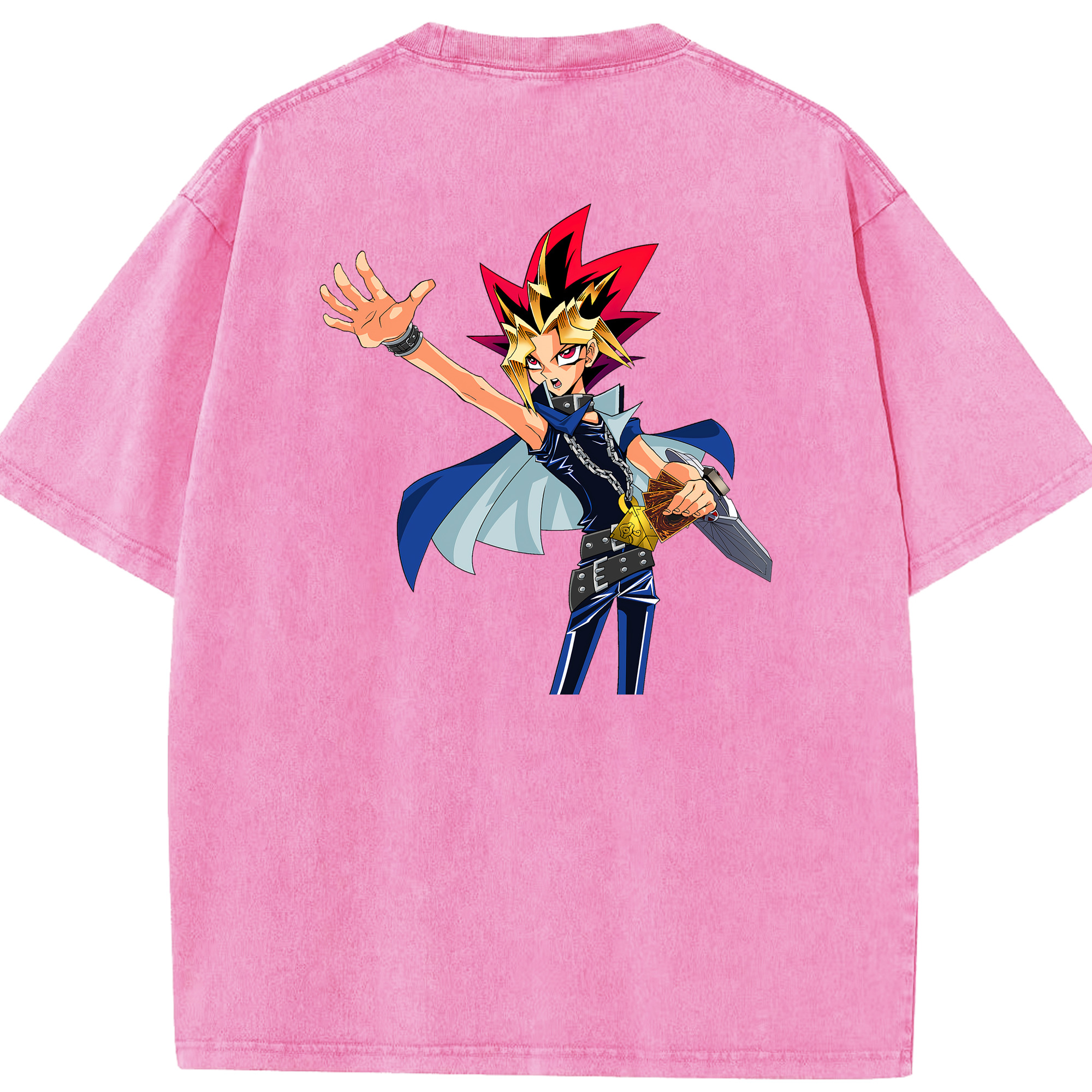 （画像用） 遊☆戯☆王 Yu-Gi-Oh! 綿100% ヴィンテージ風 半袖Tシャツ（背面プリント）